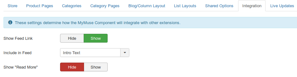 MyMuse Configuration   Integration   Administration