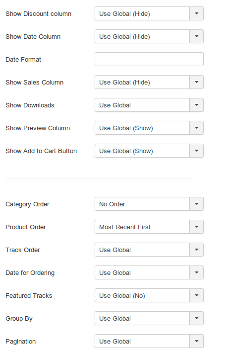 category plus list of tracks tracks options2